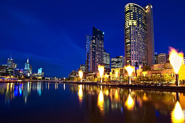 Crown Melbourne at night